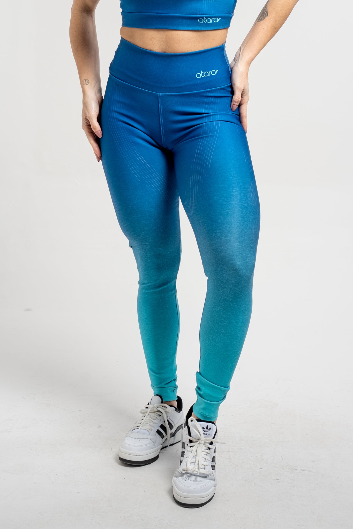 Legging Estampa Immersion Marinho e Verde Água - atarafitness