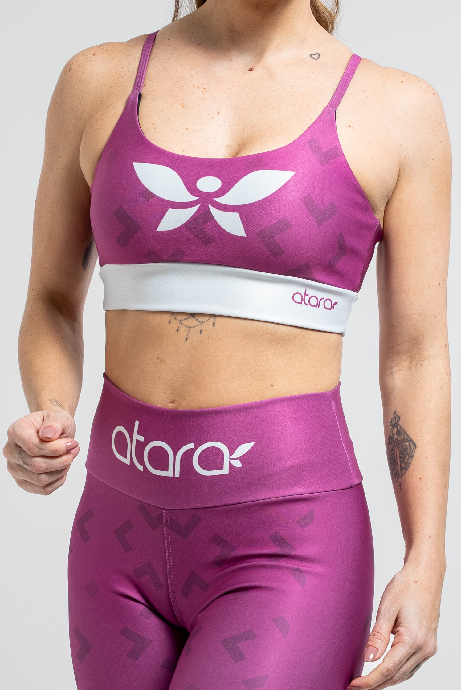 Top Alcinha Geometrico Pink - atarafitness