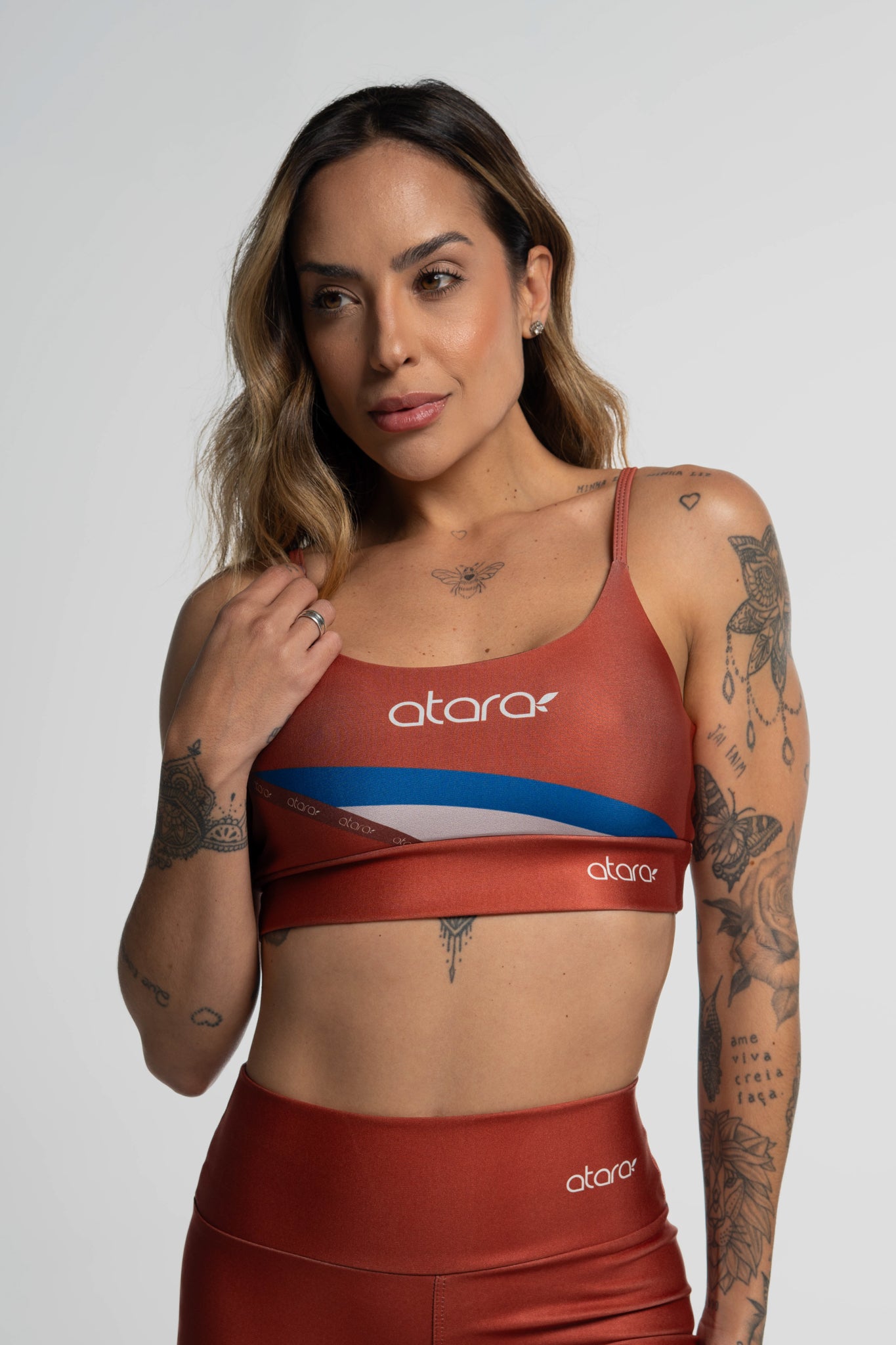 Top Alcinha Long Brown - atarafitness