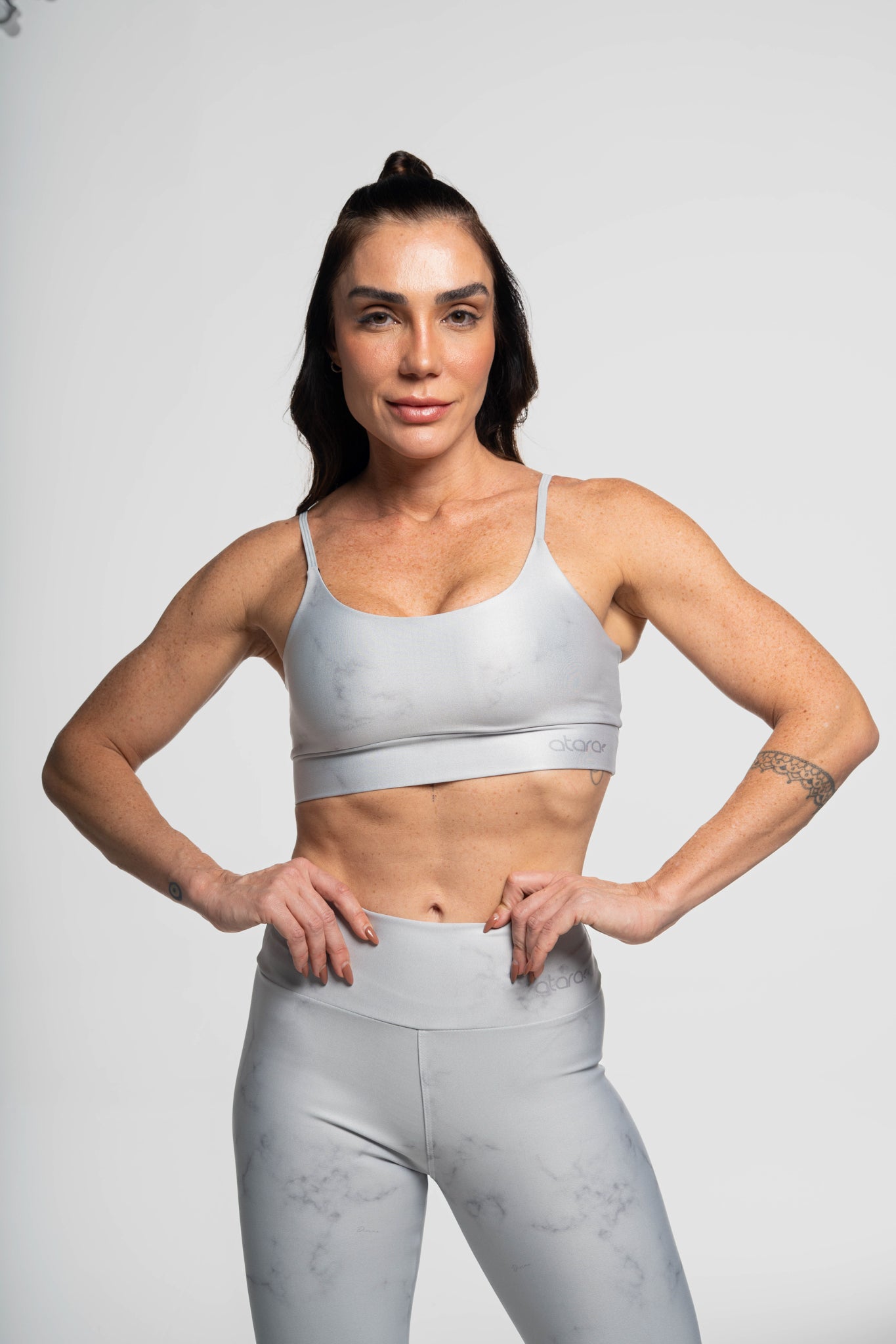 Top Alcinha Mármore Cinza - atarafitness