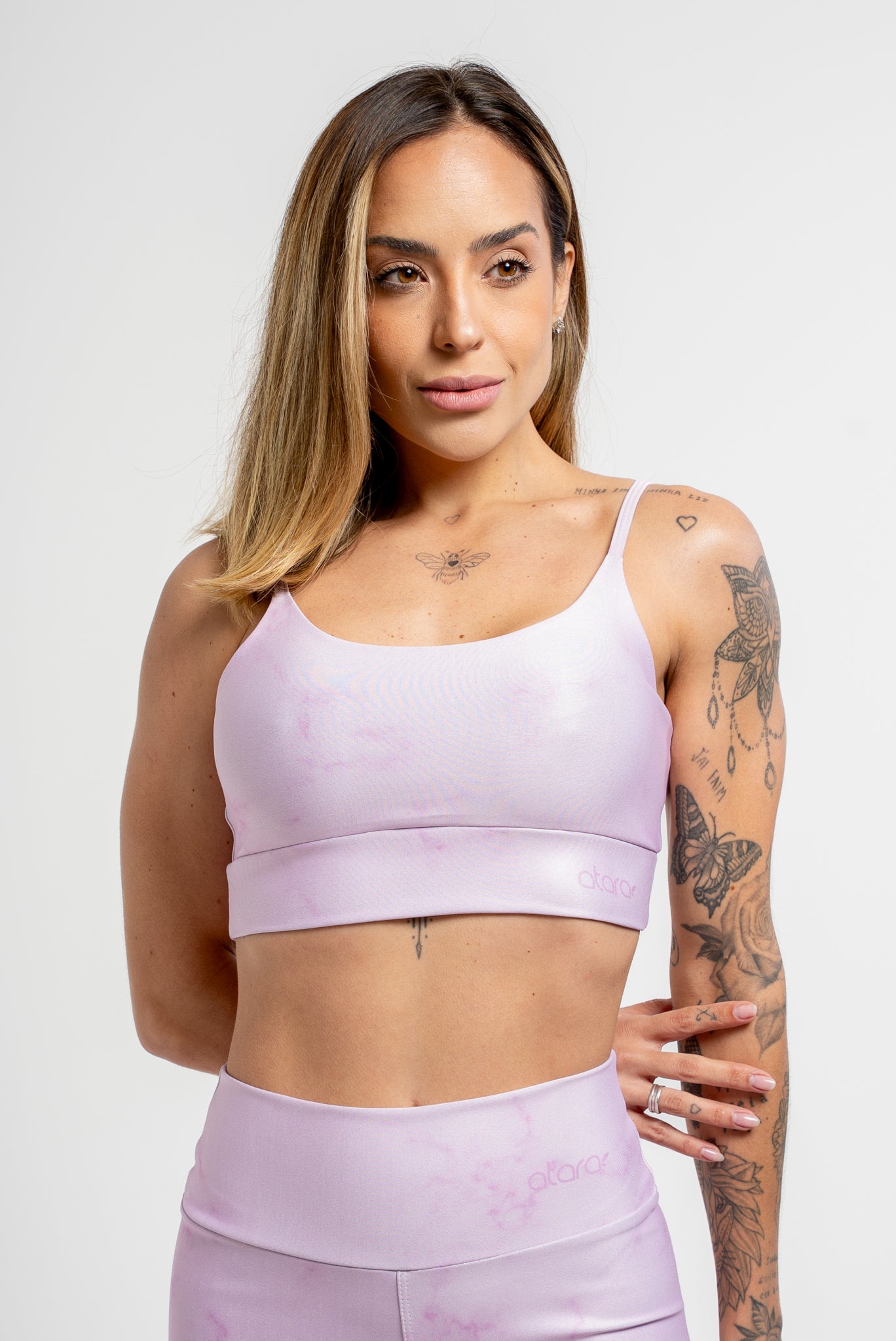 Top Alcinha Mármore Rosa - atarafitness