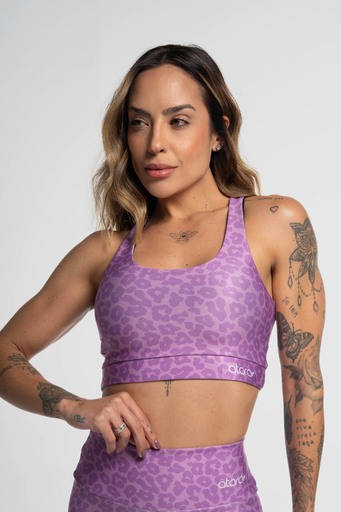 Top Estampa Localizada Onça Roxa - atarafitness