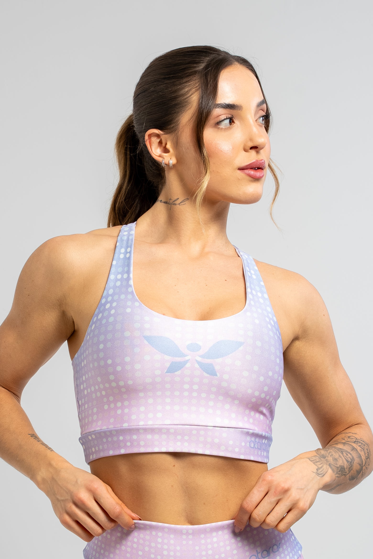 Top Estampa Localizada Poá Brilho - atarafitness