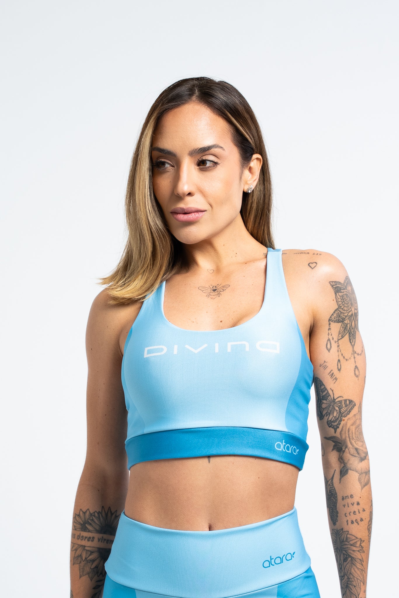 Top Nadador Três Cores Azul - atarafitness