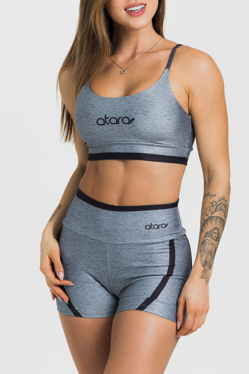 Shorts Curto Melange Black - atarafitness