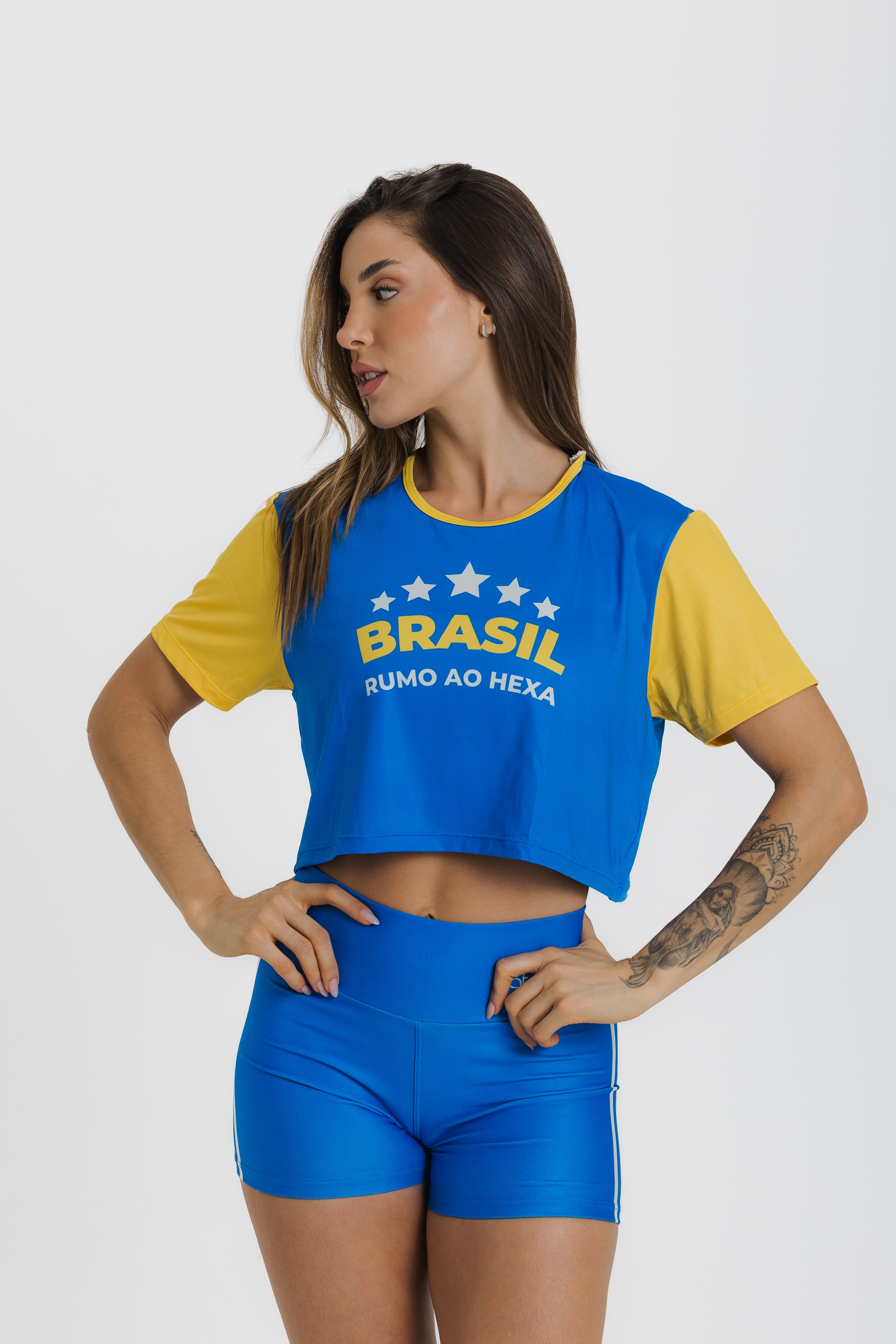 Cropped Rumo ao Hexa Azul - atarafitness