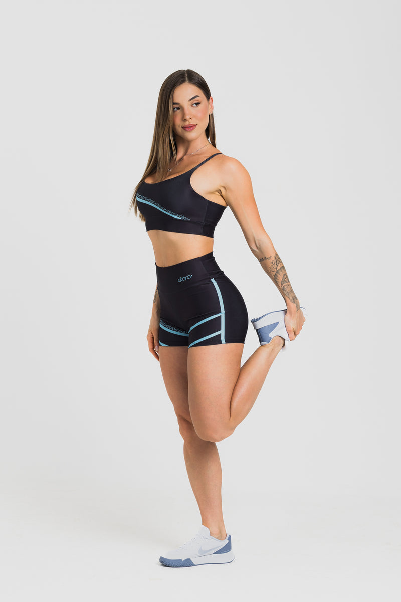 Top Alcinha Black and Blue - atarafitness