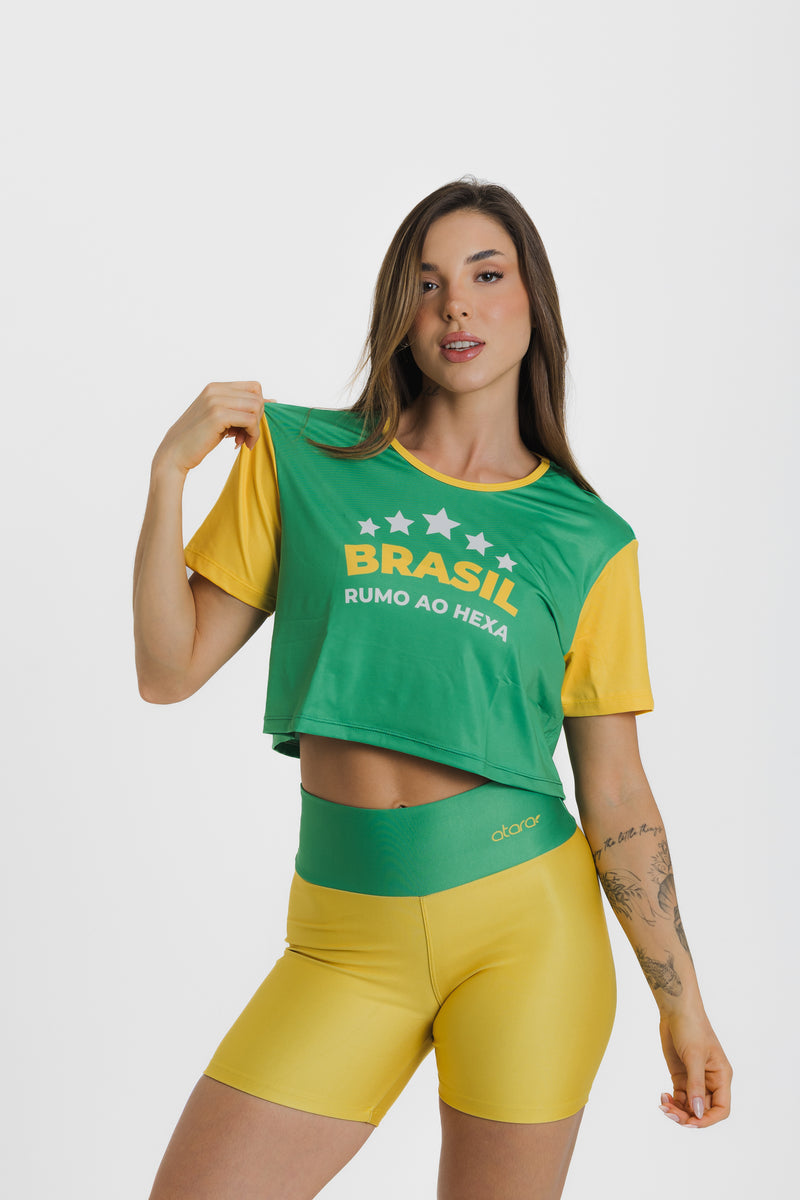 Cropped Rumo ao Hexa Verde - atarafitness
