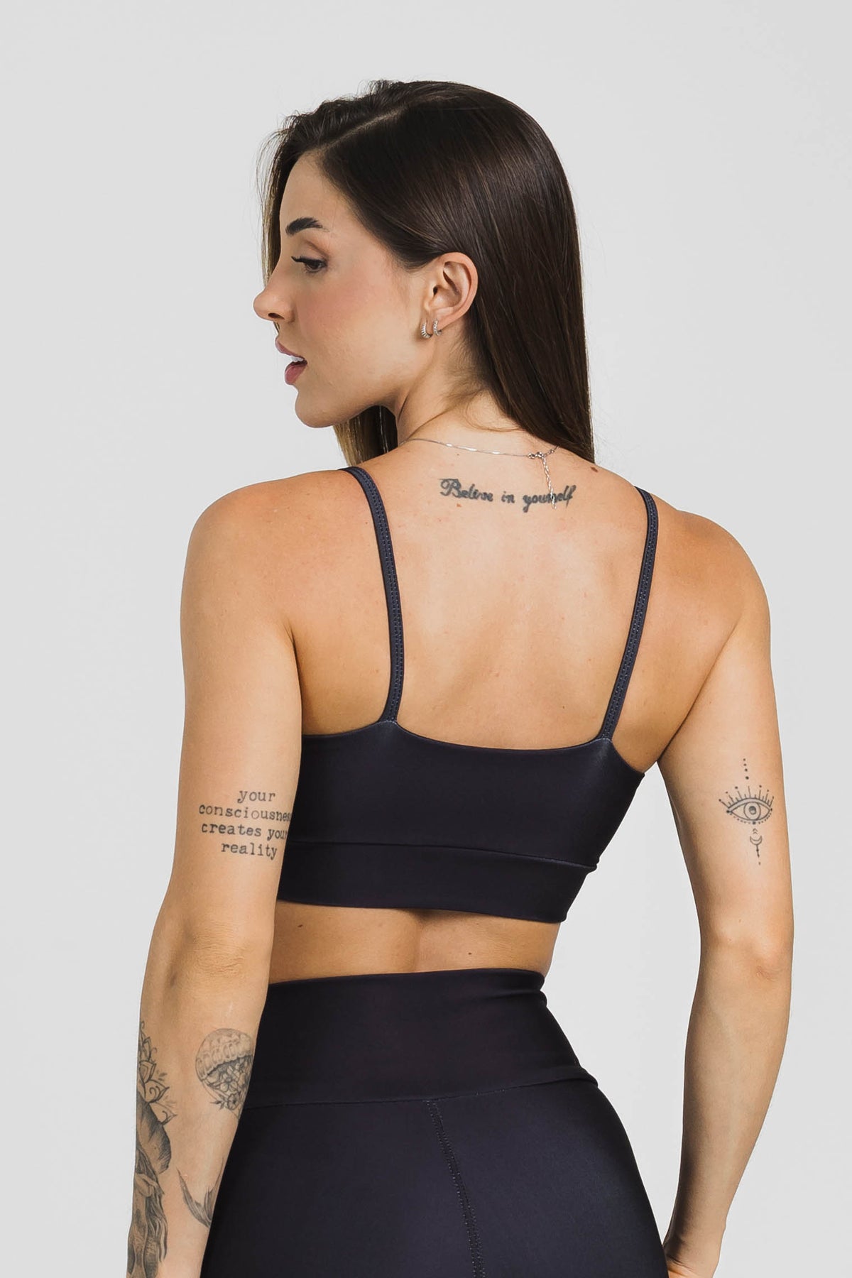 Top Alcinha Up Long Black - atarafitness