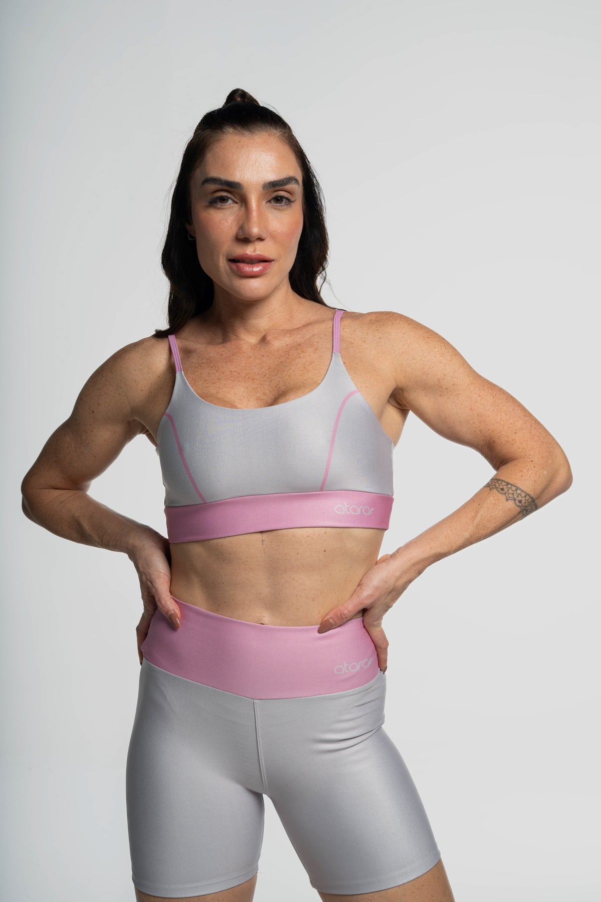 Bermuda Cursiva Rosa - atarafitness