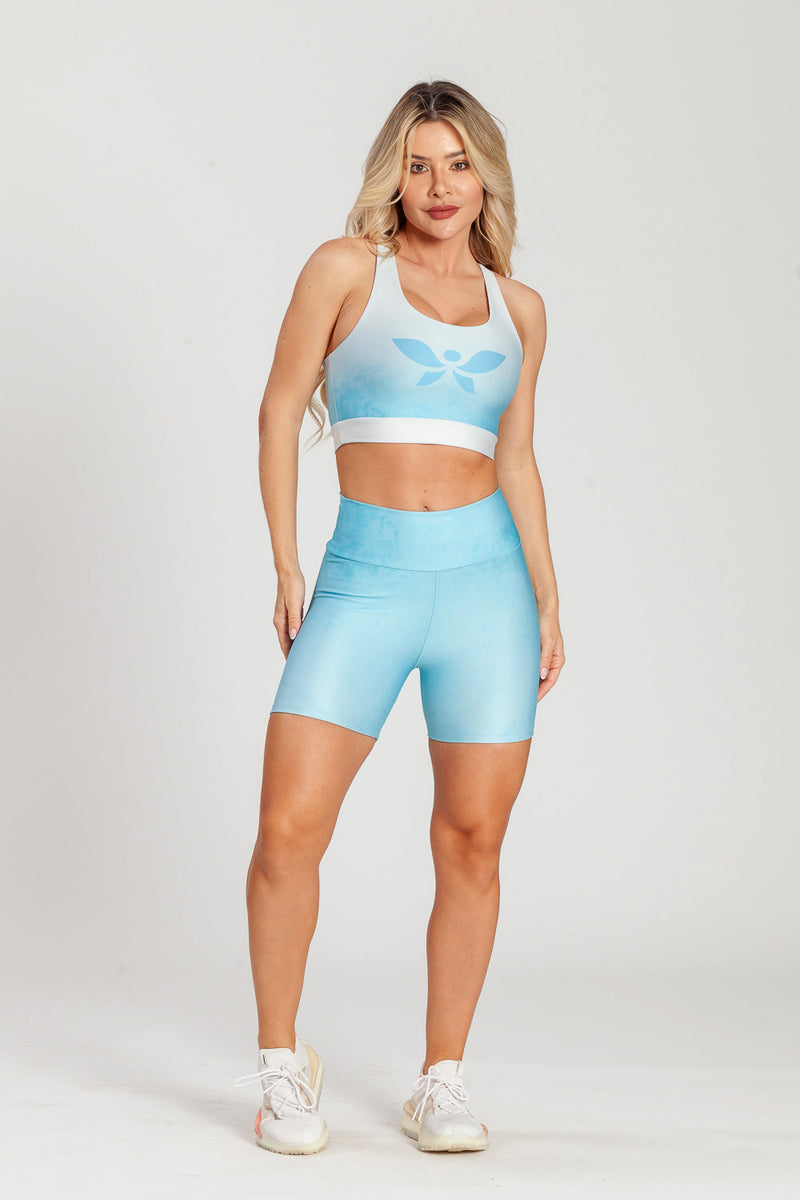 Bermuda Divina Degradê Azul Claro - atarafitness