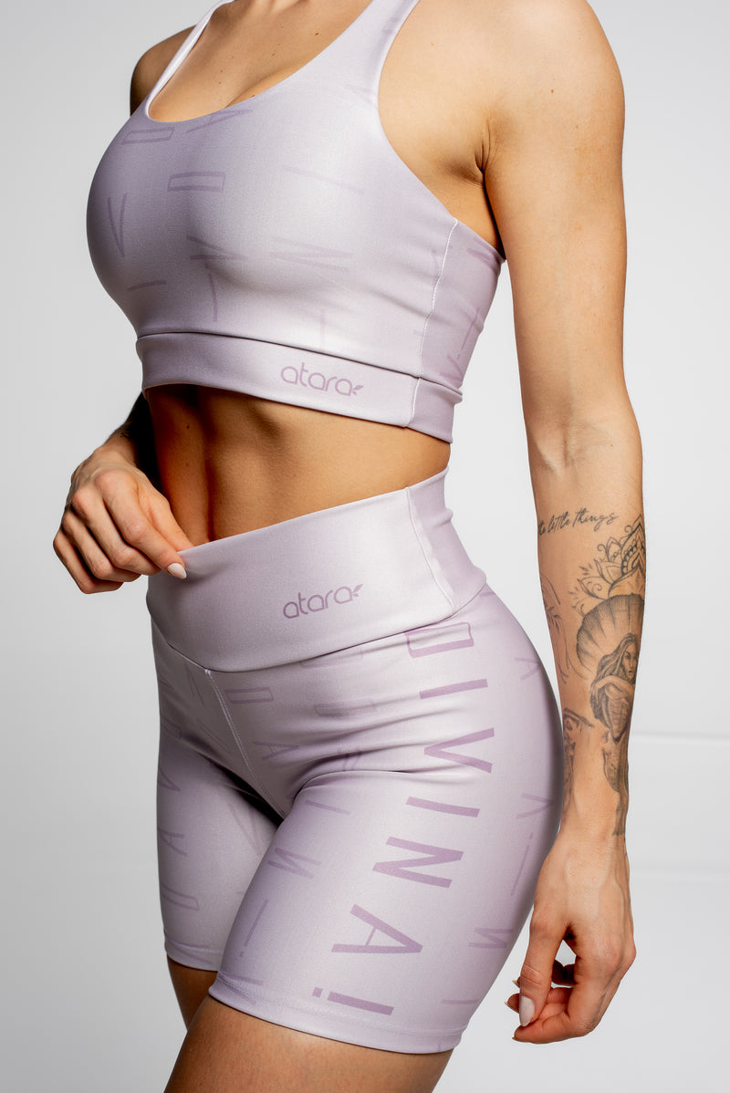 Bermuda Estampa Divina Lilás - atarafitness