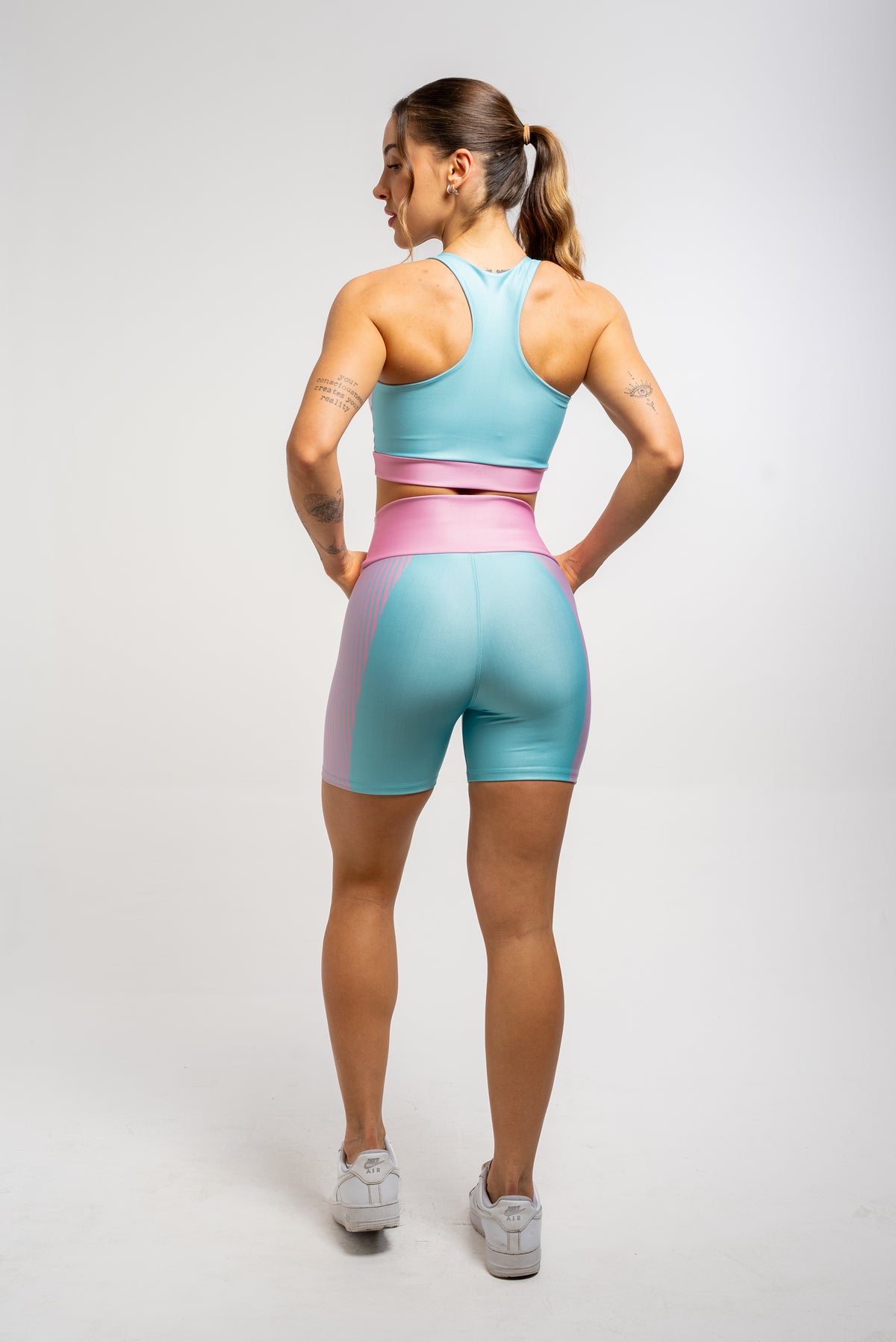 Bermuda Estampa Localizada Listra Rosa - atarafitness