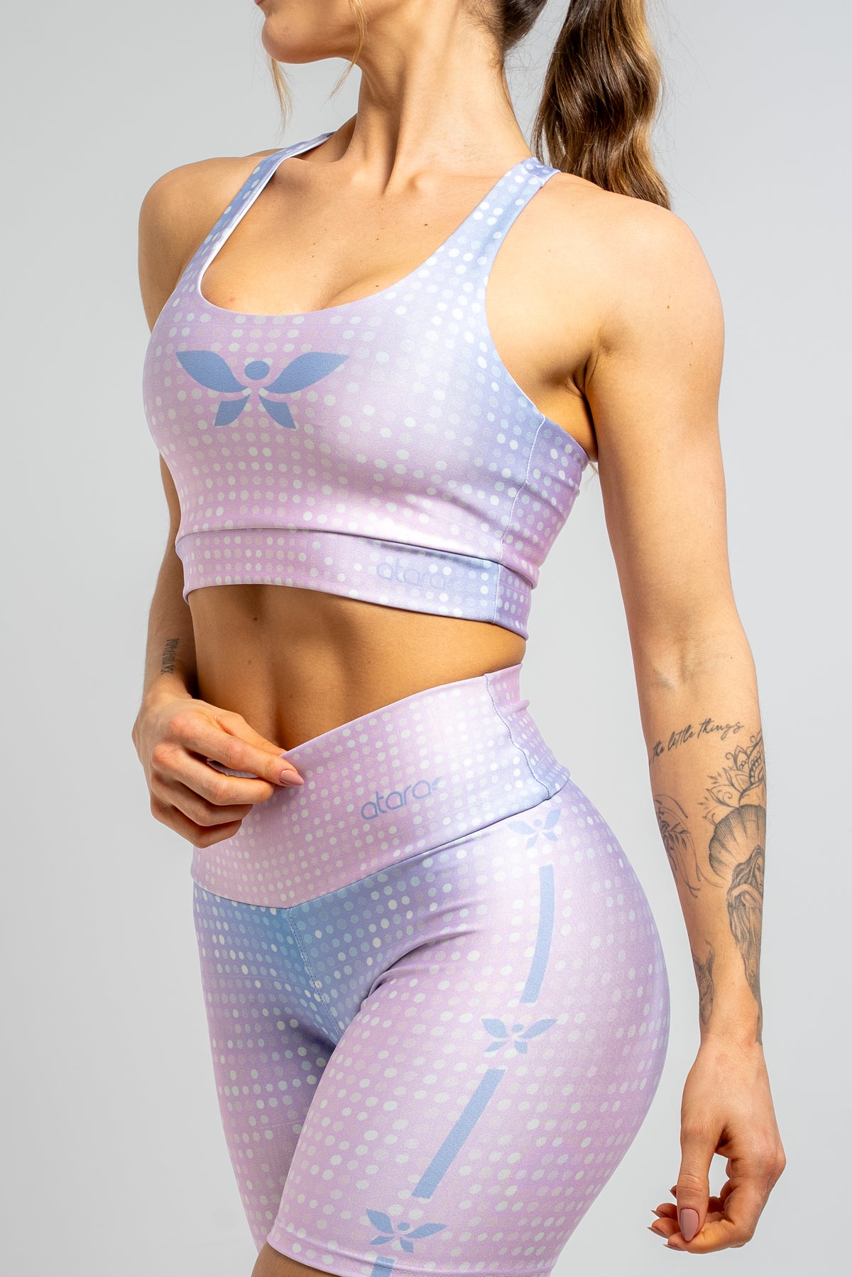 Bermuda Estampa Localizada Poá Brilho - atarafitness