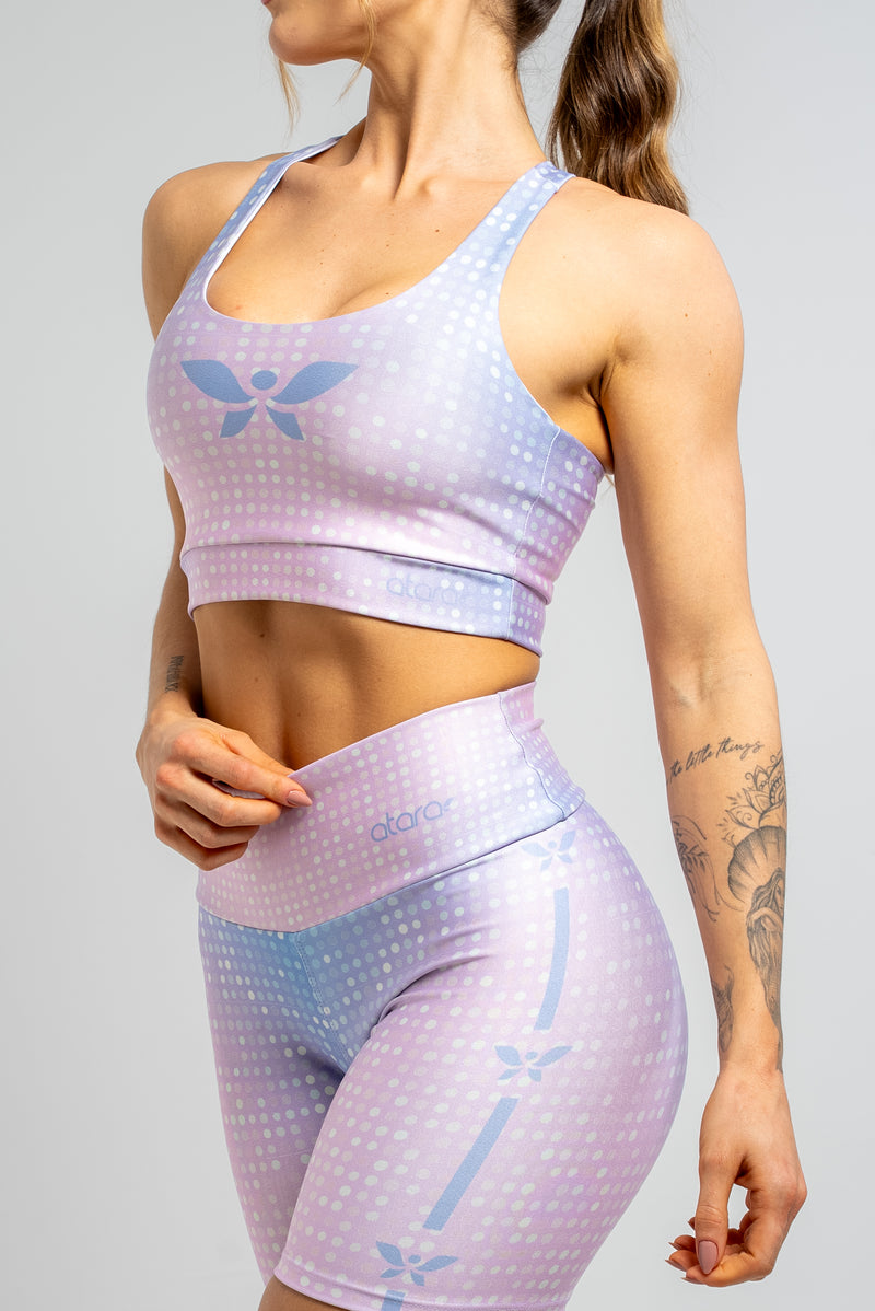 Bermuda Estampa Localizada Poá Brilho - atarafitness