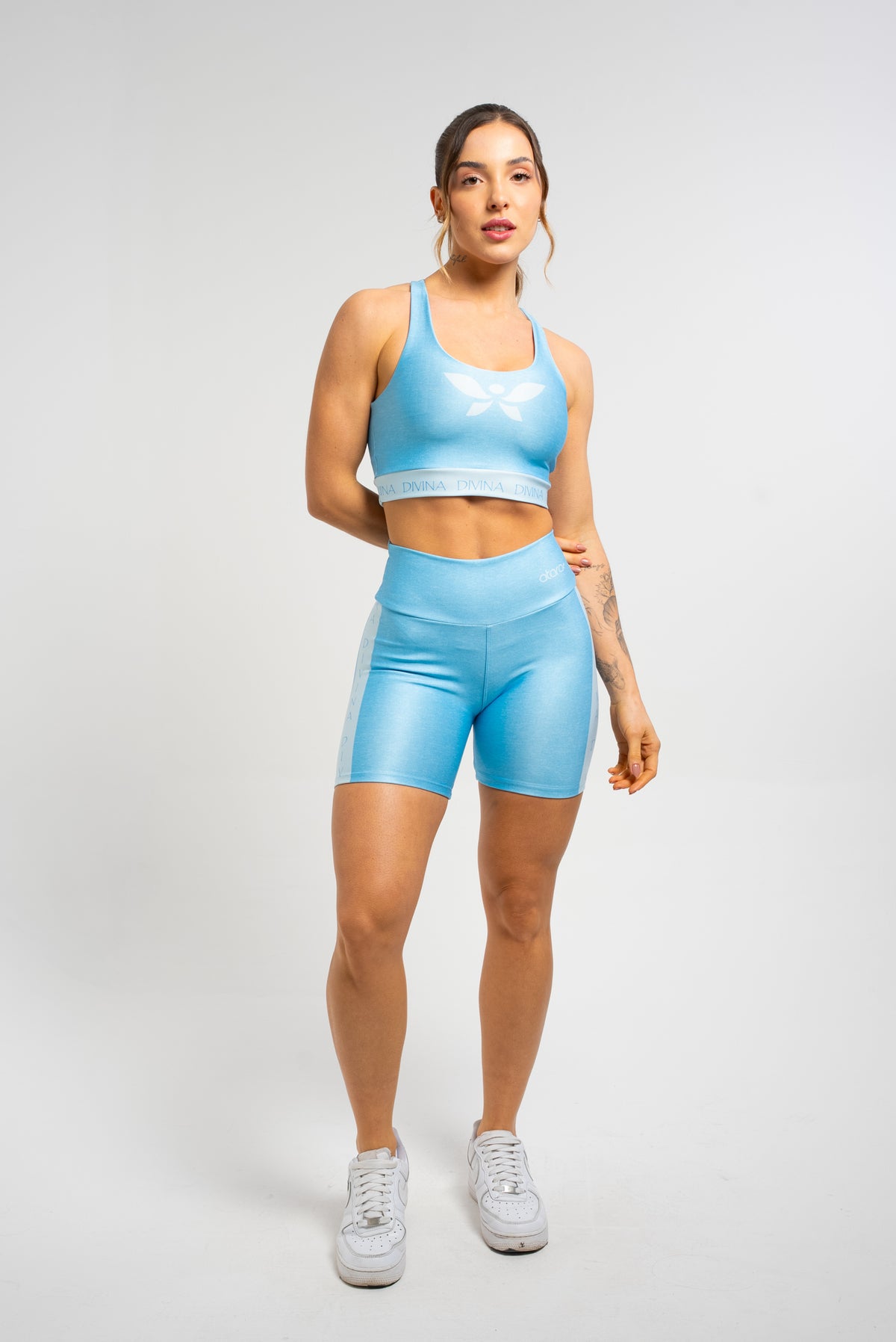 Bermuda Estampa Mescla Azul - atarafitness