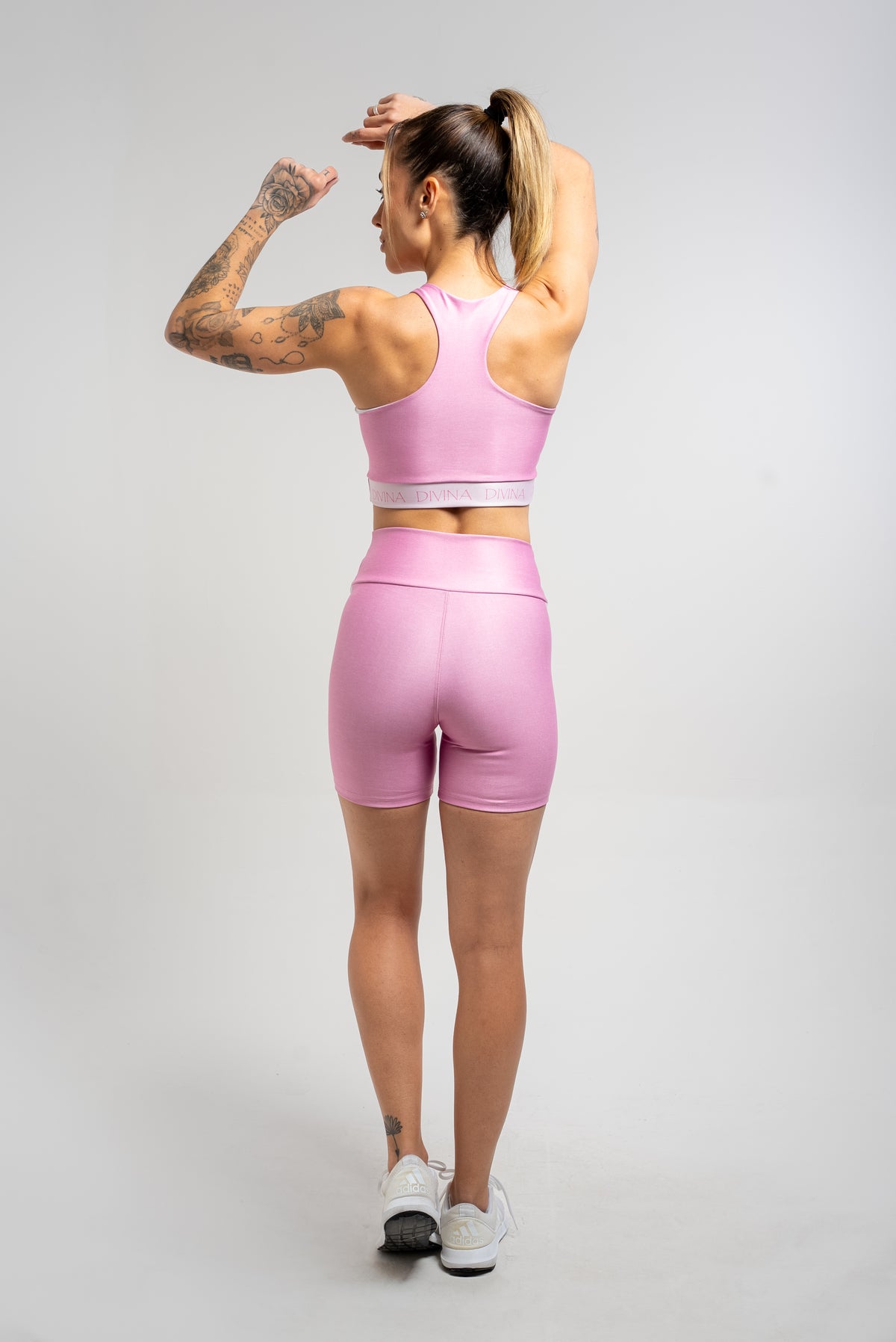 Bermuda Estampa Mescla Rosa - atarafitness