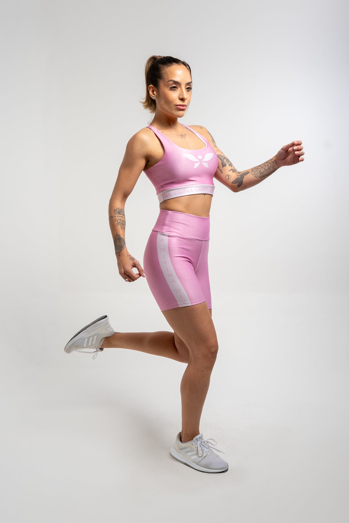 Bermuda Estampa Mescla Rosa - atarafitness