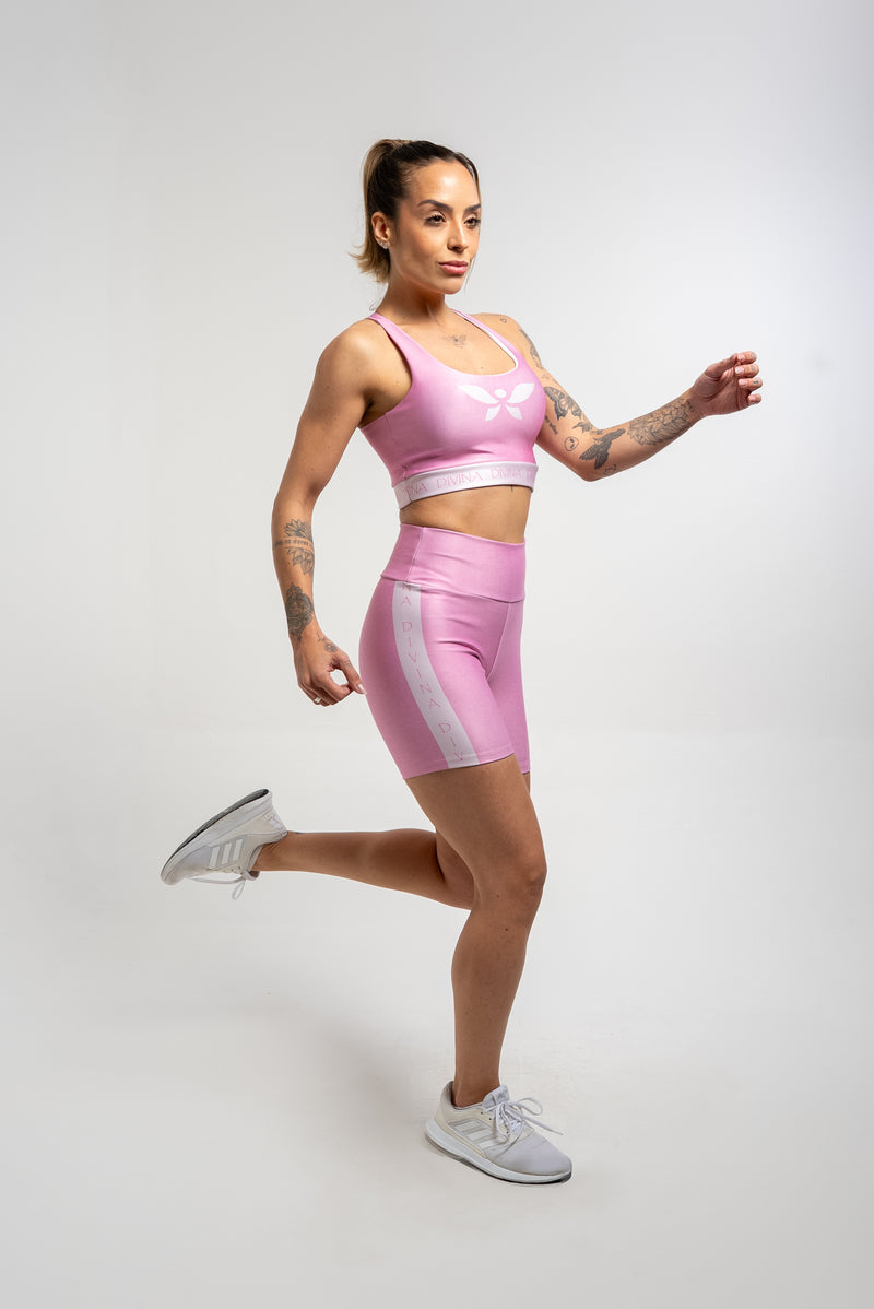 Bermuda Estampa Mescla Rosa - atarafitness