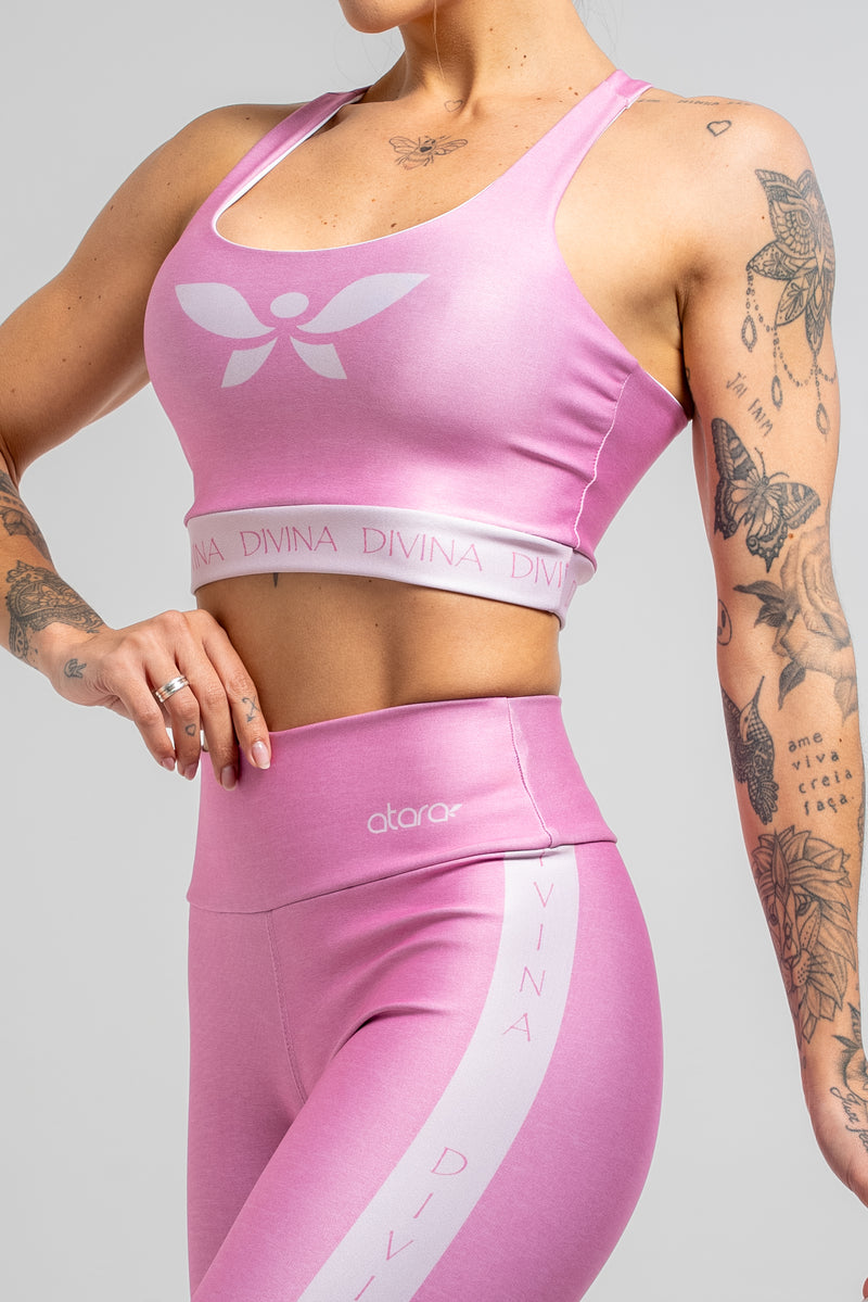 Bermuda Estampa Mescla Rosa - atarafitness