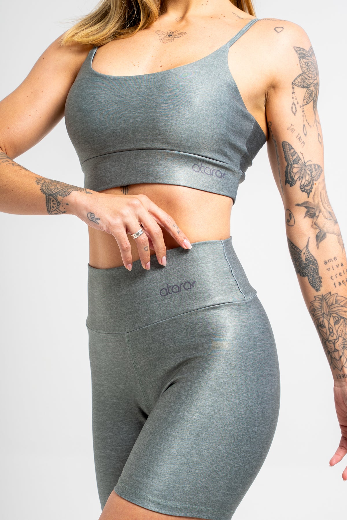 Bermuda Mescla Verde Escuro - atarafitness