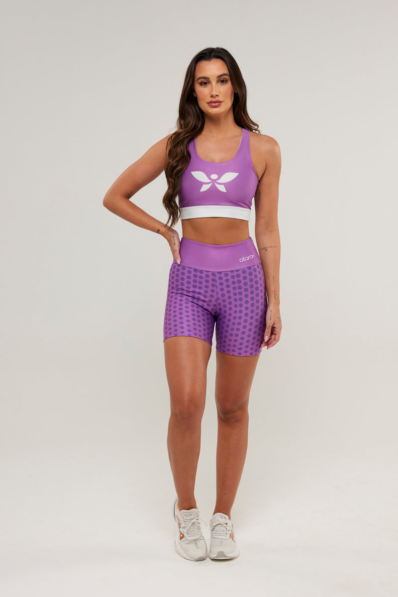 Bermuda Poá Violeta - atarafitness