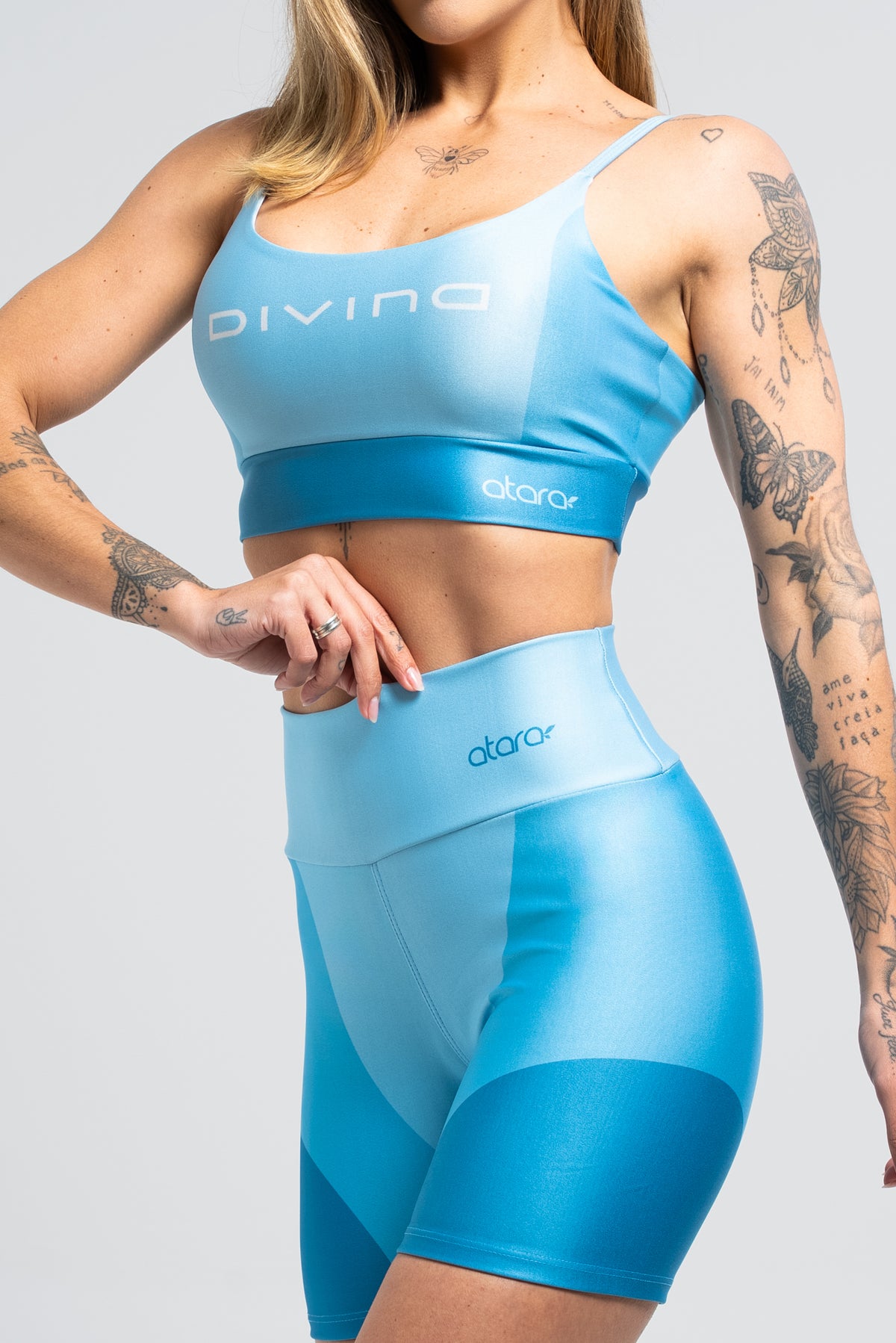 Bermuda Três Cores Azul - atarafitness