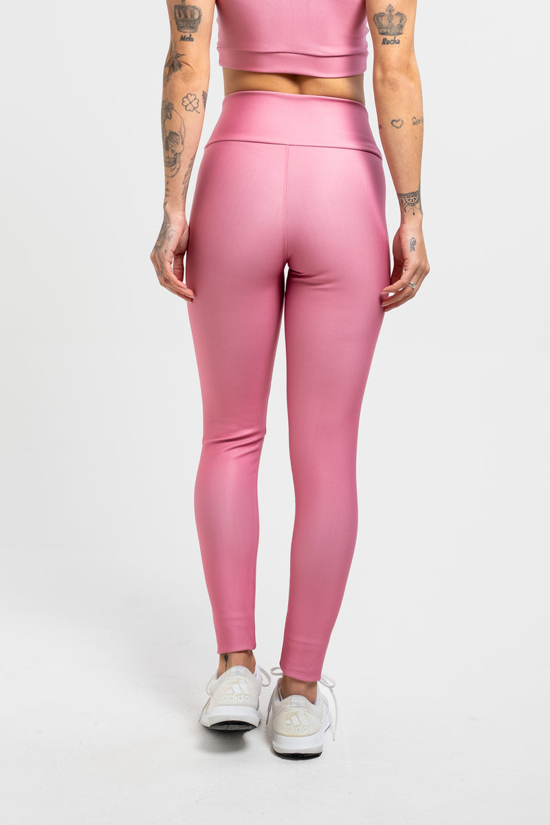 Legging Básica Lisa Rosa - atarafitness