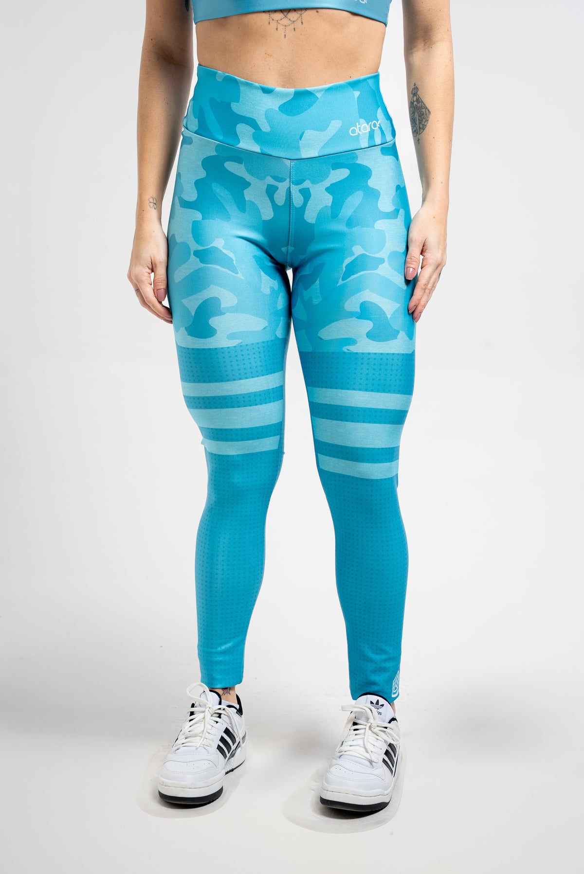 Legging Camuflada Mescla Azul - atarafitness