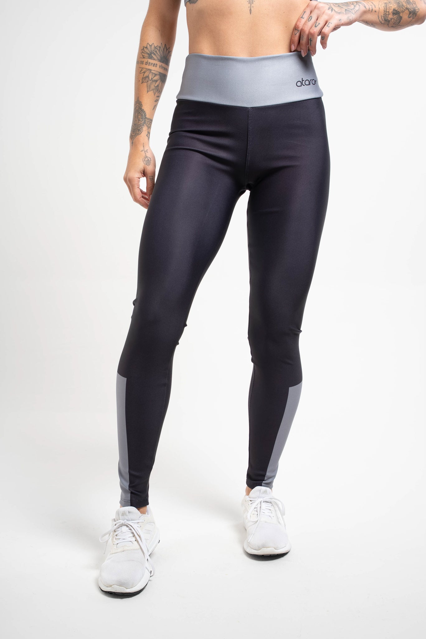 Legging Color Block Gray - atarafitness