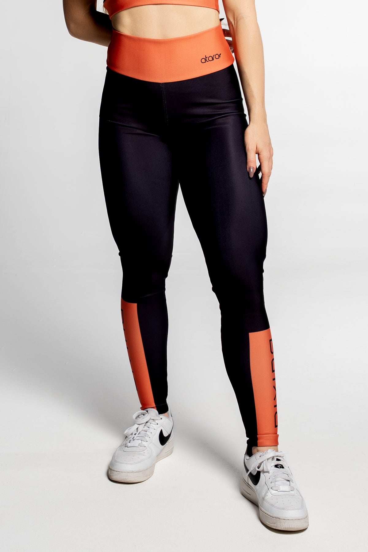 Legging Color Block Orange - atarafitness