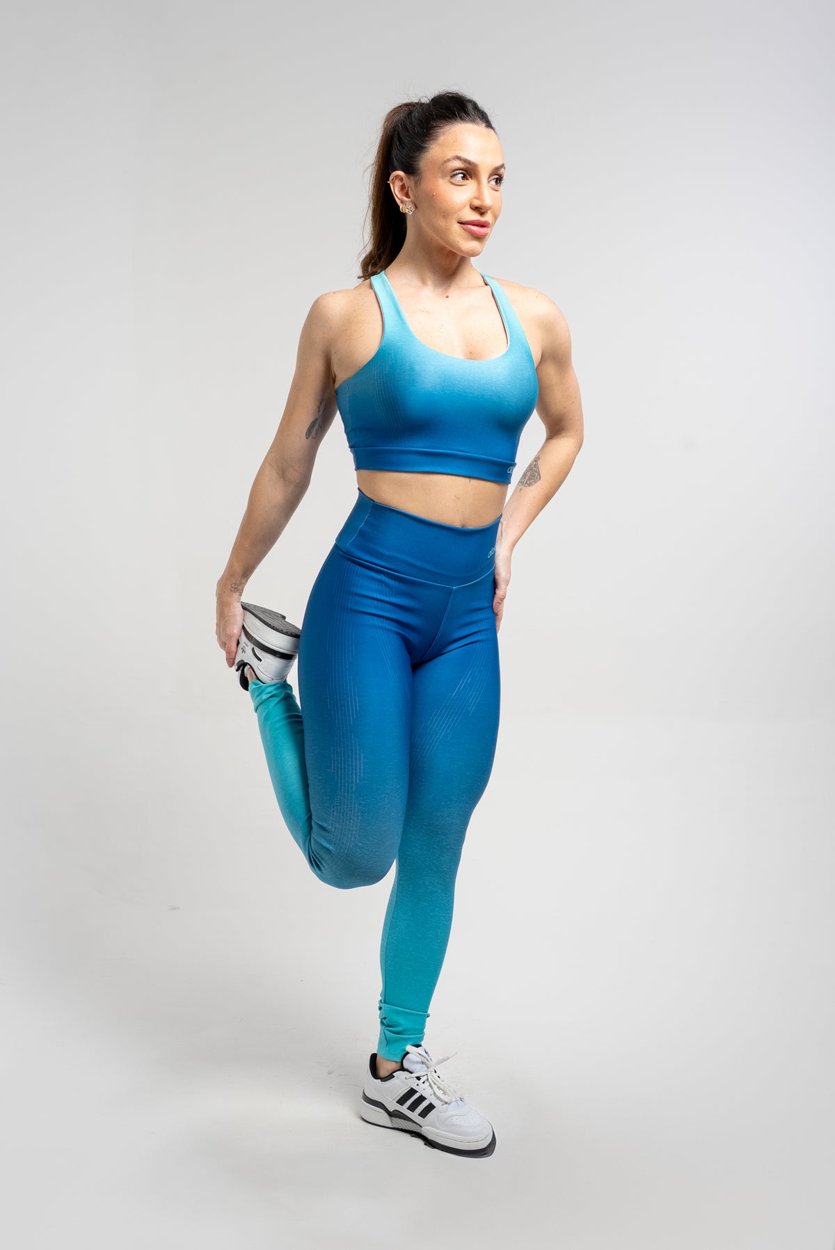 Legging Estampa Immersion Marinho e Verde Água - atarafitness