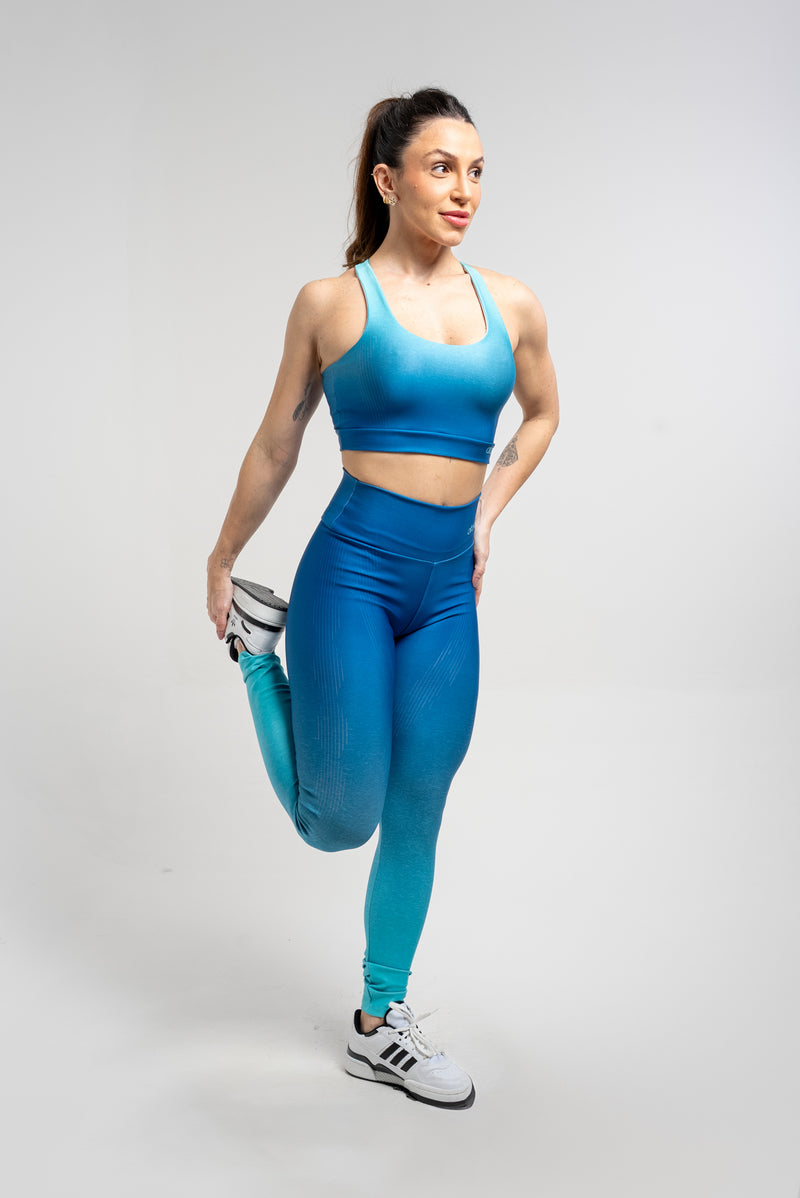 Legging Estampa Immersion Marinho e Verde Água - atarafitness