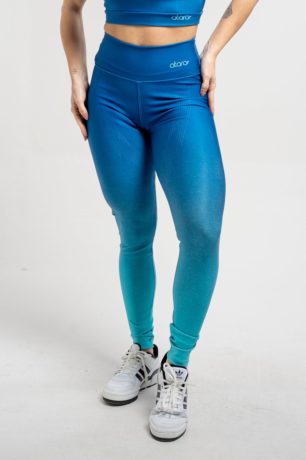Legging Estampa Immersion Marinho e Verde Água - atarafitness