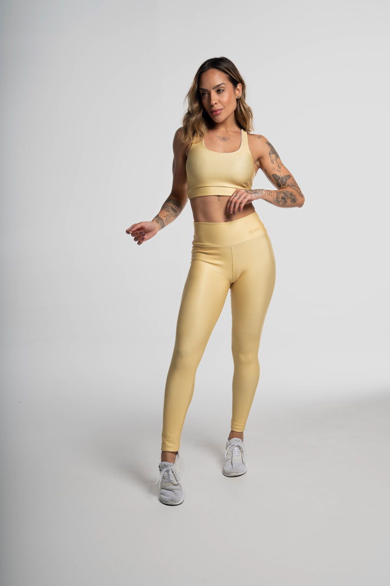 Legging Estampa Lisa Amarela - atarafitness
