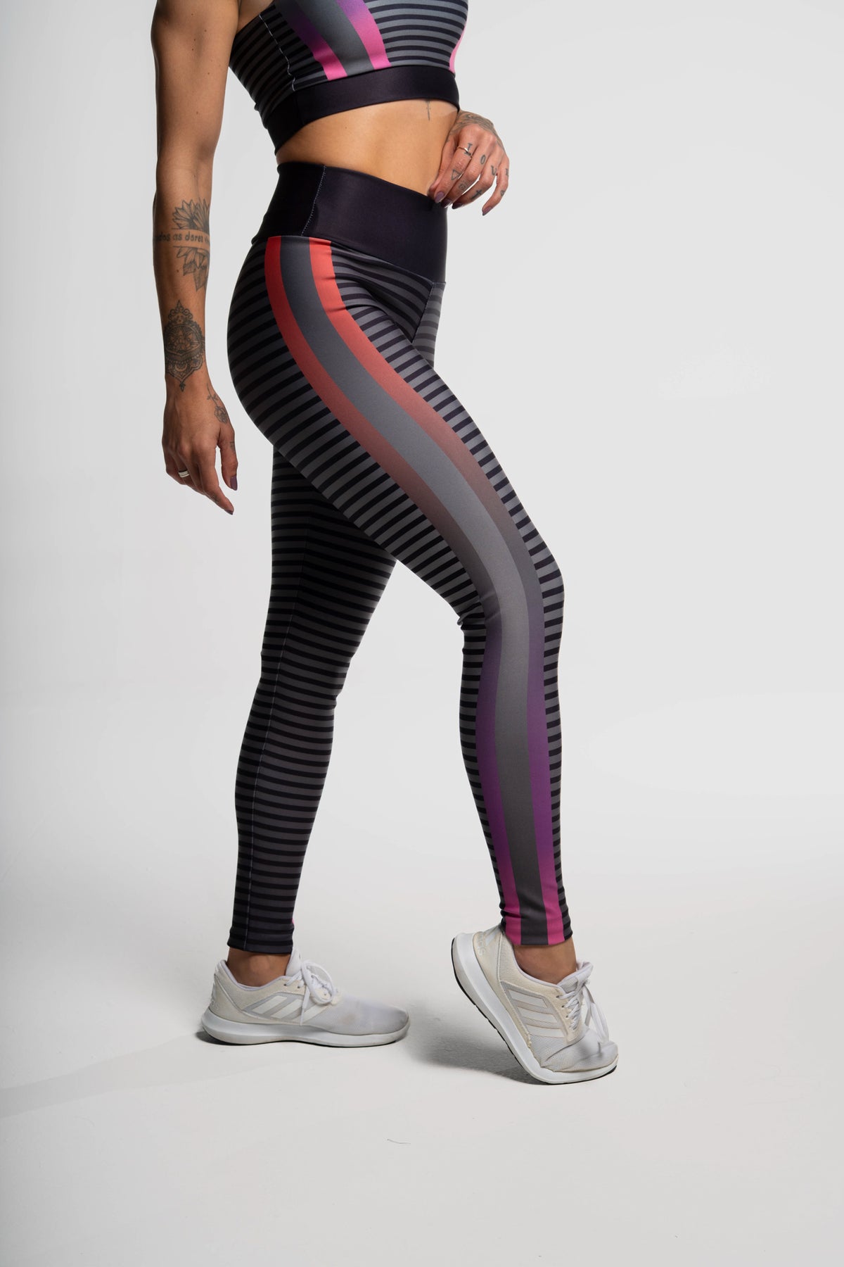 Legging Estampa Localizada Listra Degradê - atarafitness