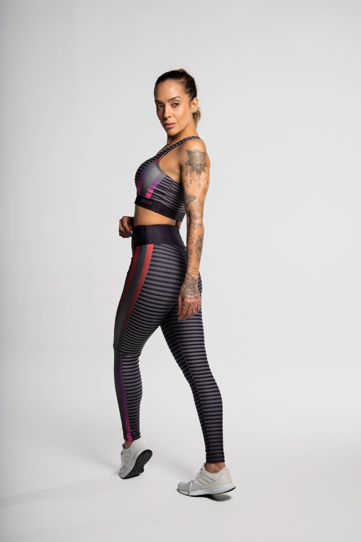 Legging Estampa Localizada Listra Degradê - atarafitness