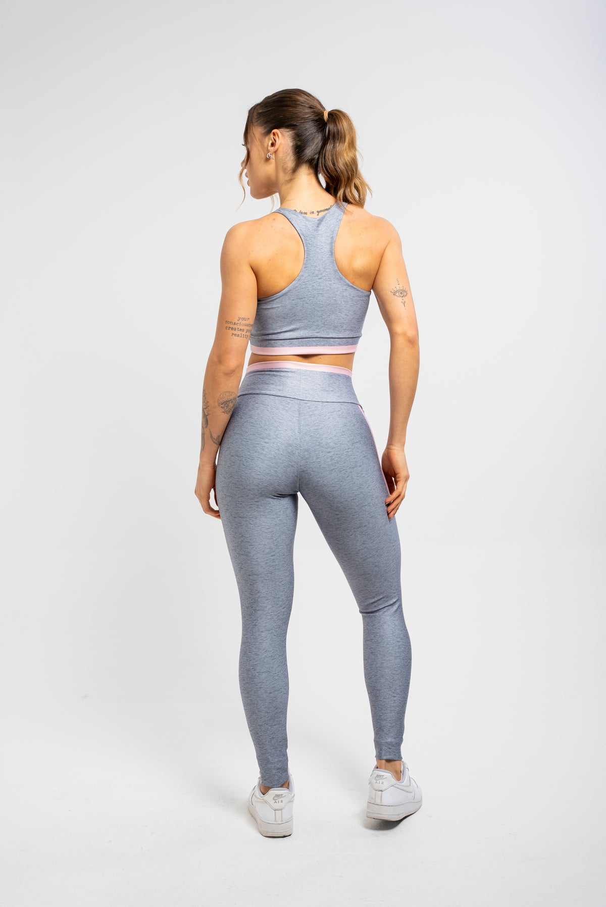 Legging Estampa Localizada Melange Gray - atarafitness