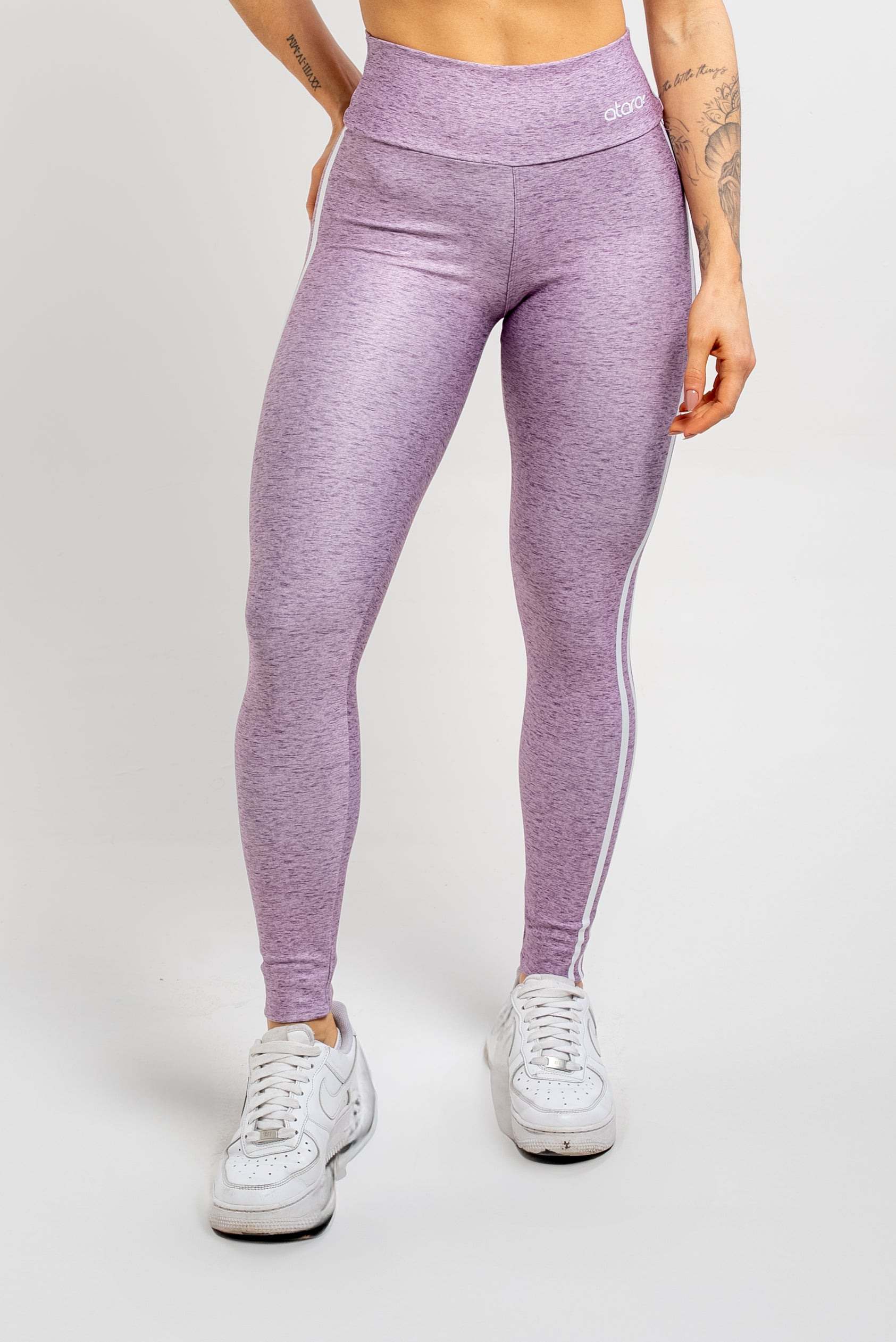 Legging Estampa Localizada Texture Violet - atarafitness