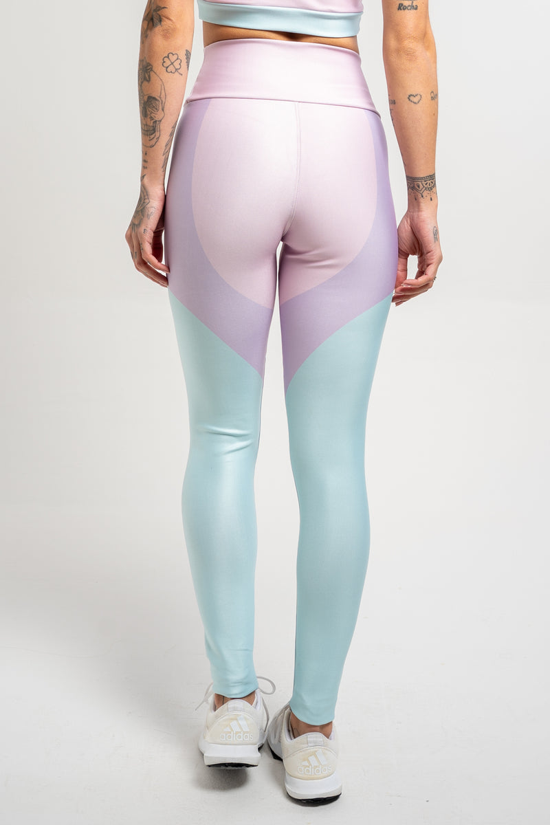 Legging Estampa Localizada Três Cores Rosa - atarafitness