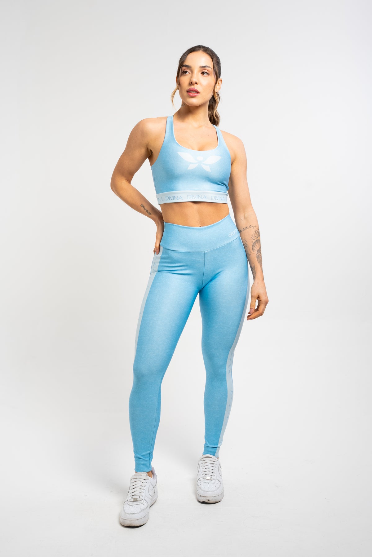 Legging Estampa Mescla Azul - atarafitness