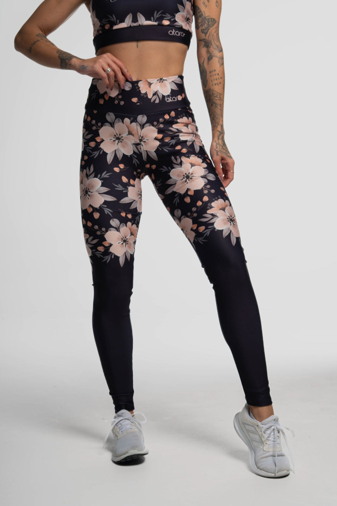Legging Flower Black - atarafitness