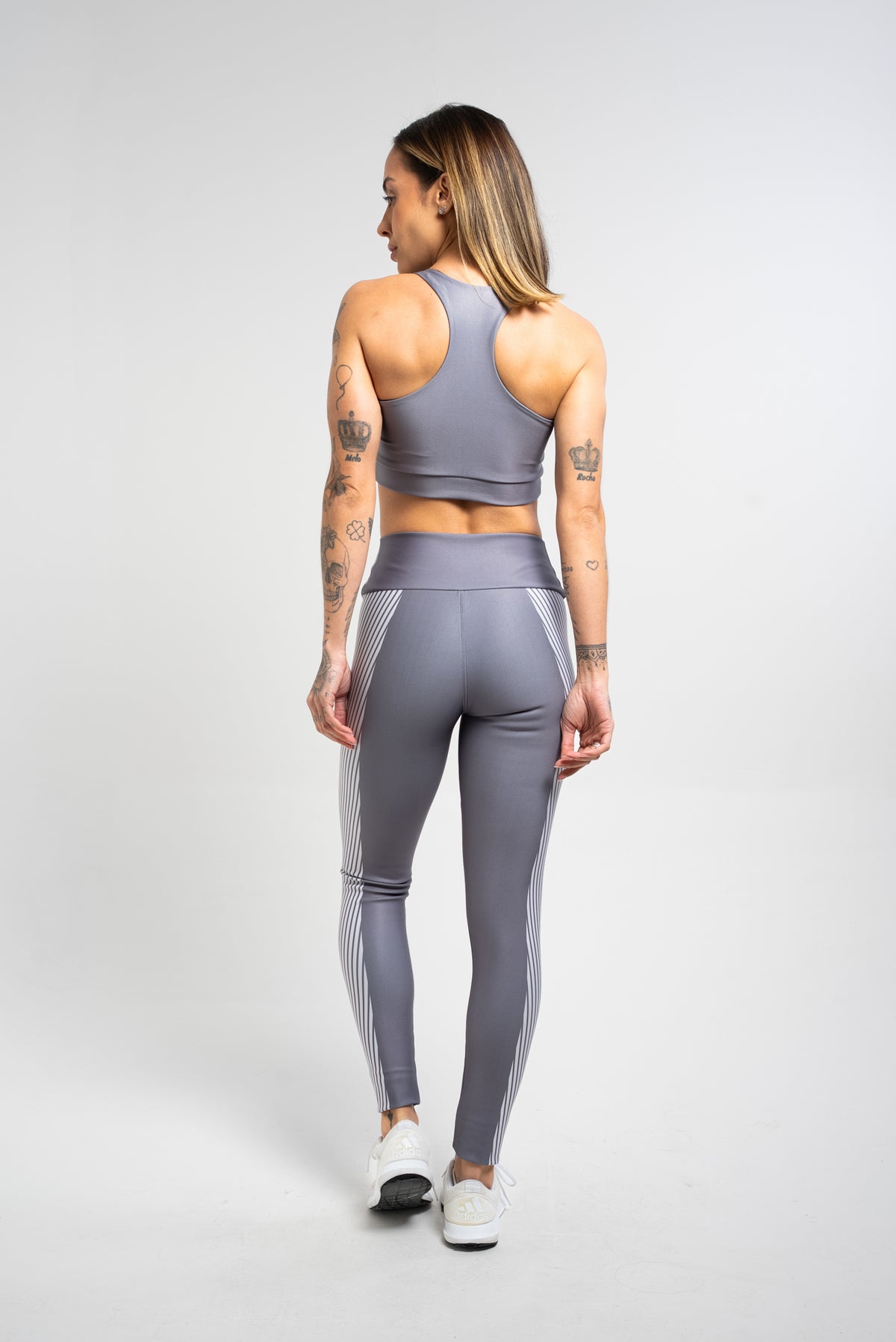 Legging Listra Cinza - atarafitness
