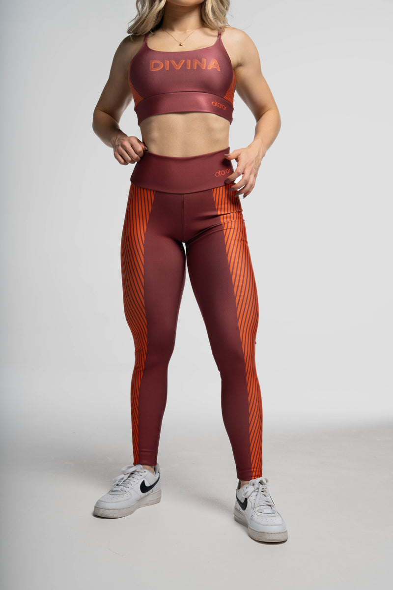 Legging Listra Laranja - atarafitness