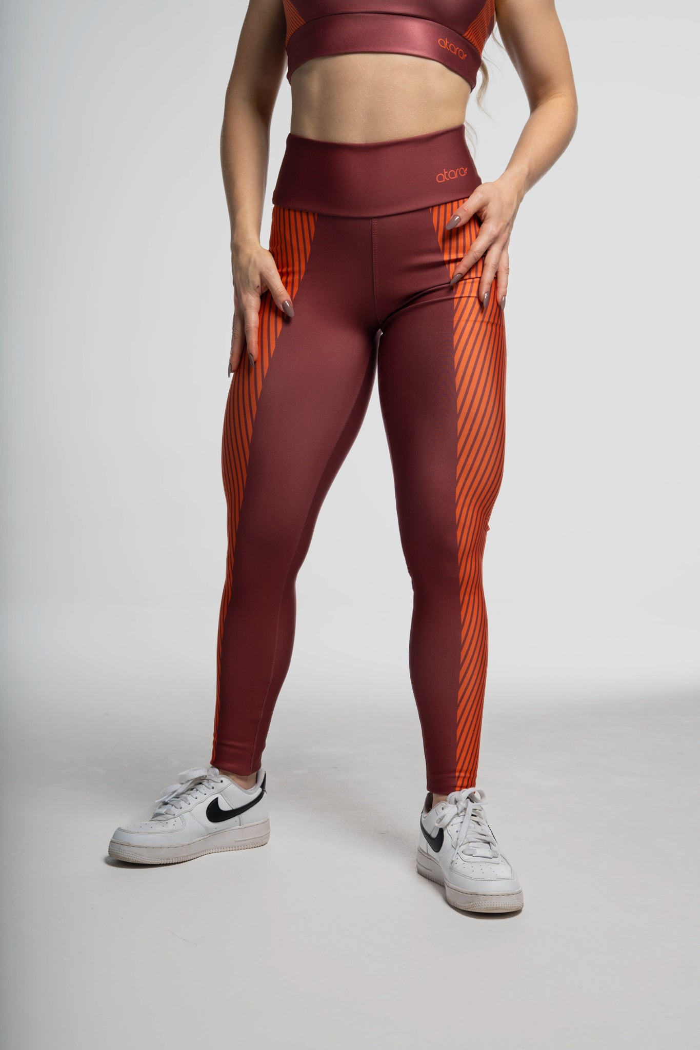 Legging Listra Laranja - atarafitness