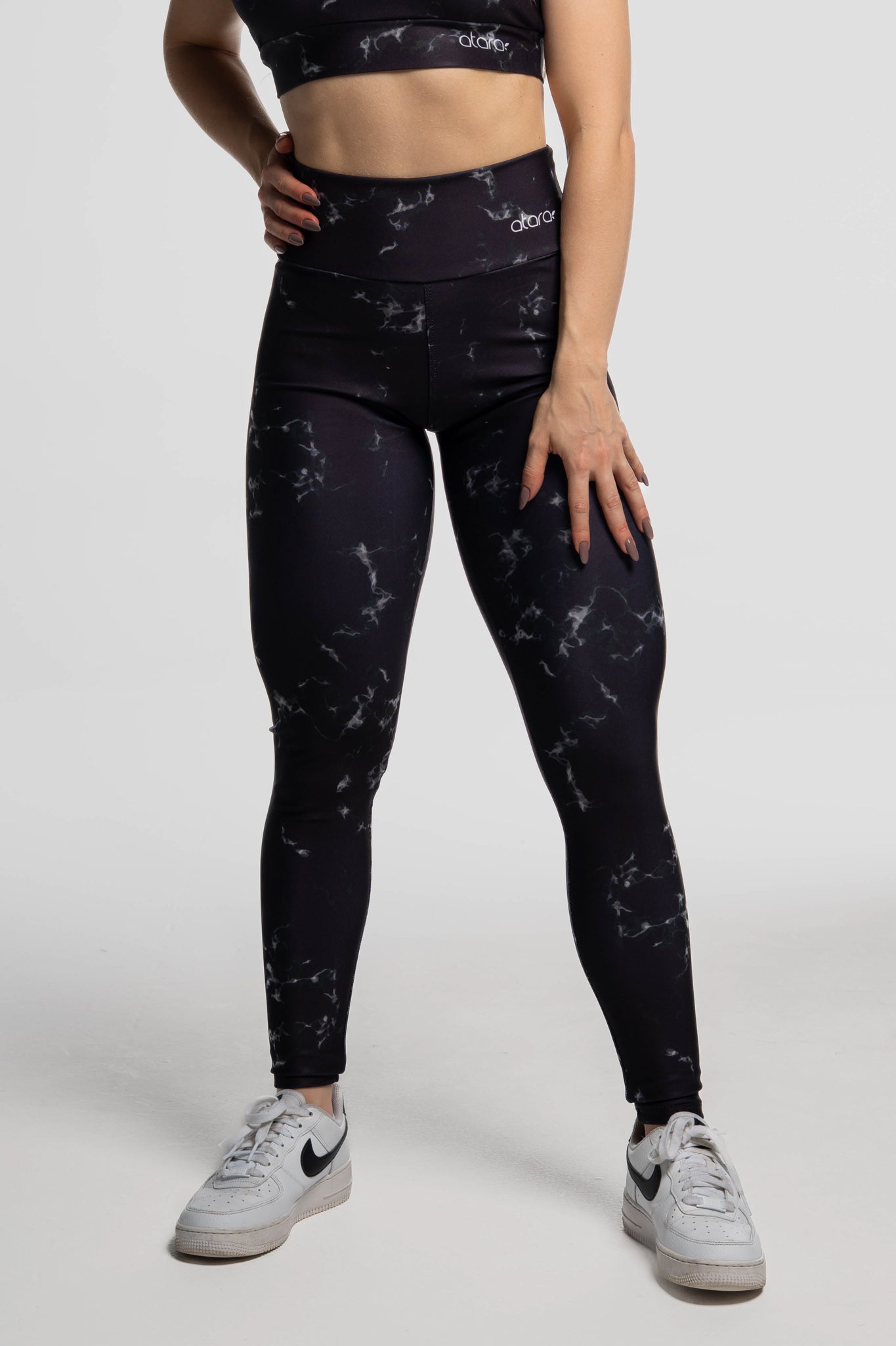Legging Mármore Preto - atarafitness