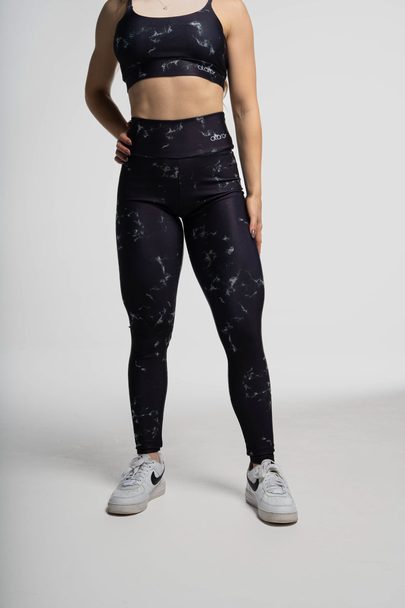 Legging Mármore Preto - atarafitness