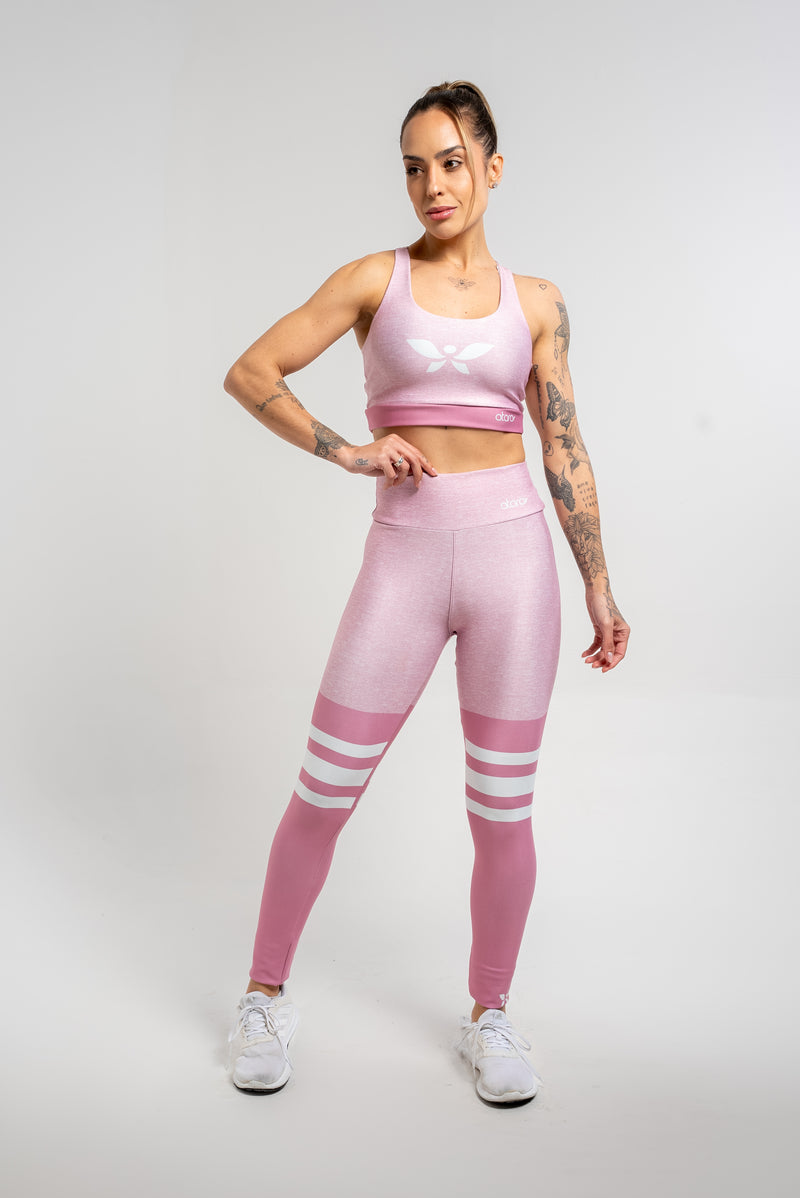 Legging Mesclada Rosa - atarafitness