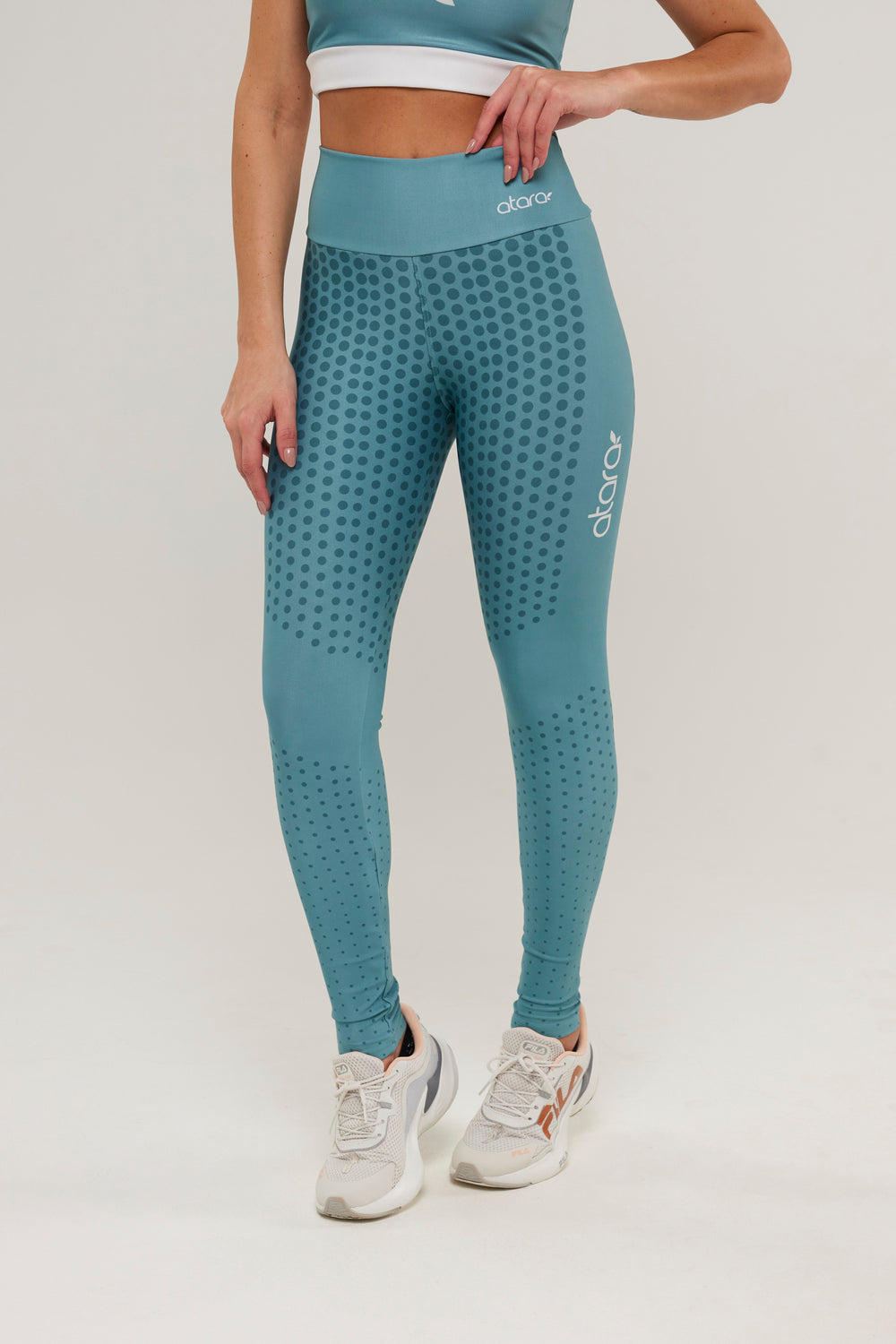 Legging Poá Verde Escuro - atarafitness