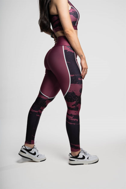 Legging Rajado Marrom - atarafitness